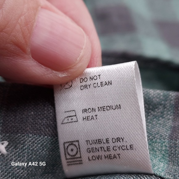 Ledbury Tailored Fit Shirt Mens 15 S Green Navy Buffalo Check Cotton - Picture 4 of 7